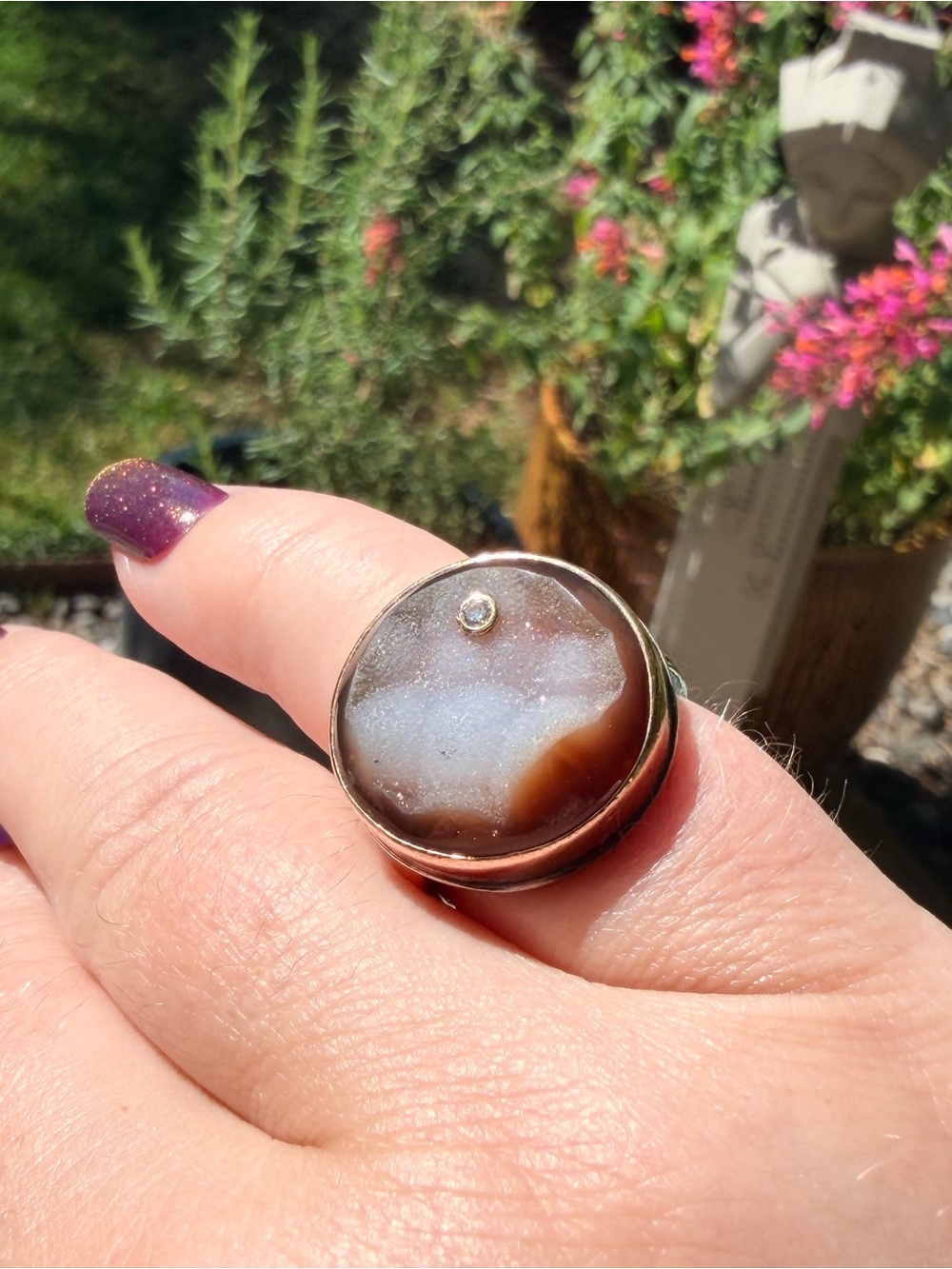 Jamie Joseph Druzy Ring with Single Accent Diamond Size 6.5